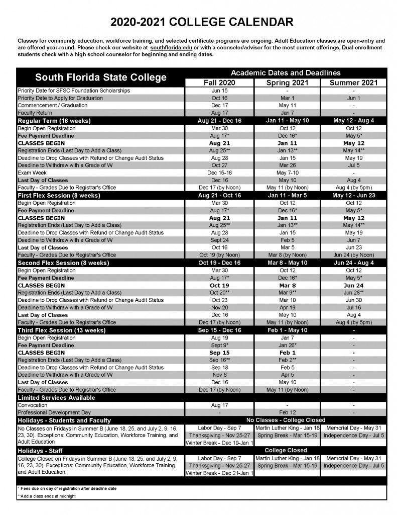 Ucf Academic Calendar Spring 2025 Printable Calendars AT A GLANCE