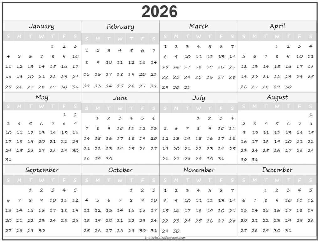 Yearly Calendar 2025 And 2026 Printable Fiona Faith
